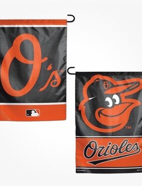 MLB Baltimore Orioles Garden Banner - Black & Orange NEW